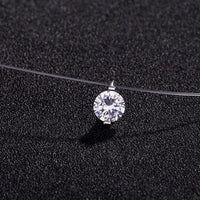 Collana Trasparente con Effetto Invisibile - Moissanite