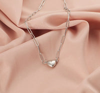 Collana con Cuore Divisibile | Acciaio Inox placcato oro 18K