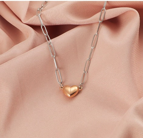 Collana con Cuore Divisibile | Acciaio Inox placcato oro 18K