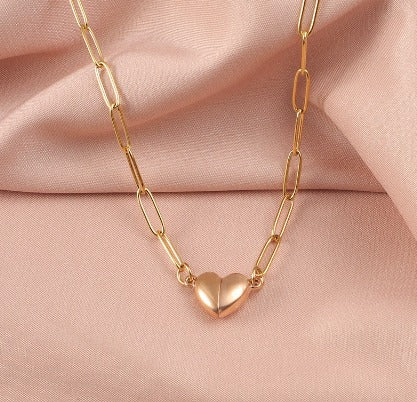 Collana con Cuore Divisibile | Acciaio Inox placcato oro 18K