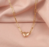 Collana con Cuore Divisibile | Acciaio Inox placcato oro 18K