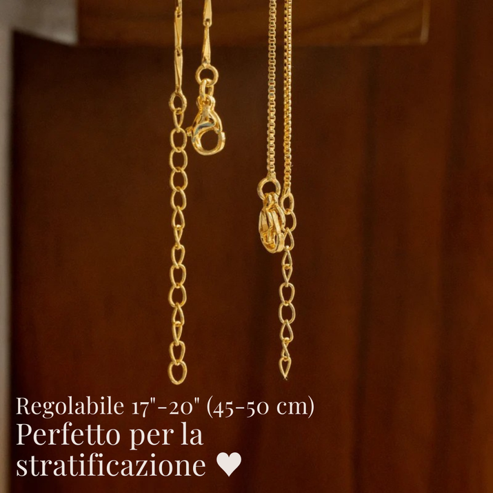 Collane con iniziale in Zircone placcato oro e argento | Set 2 pezzi