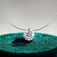 Collana Trasparente con Effetto Invisibile - Moissanite