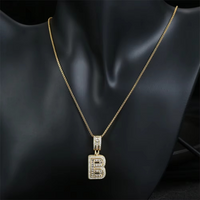 Collane con iniziale in Zircone placcato oro e argento | Set 2 pezzi