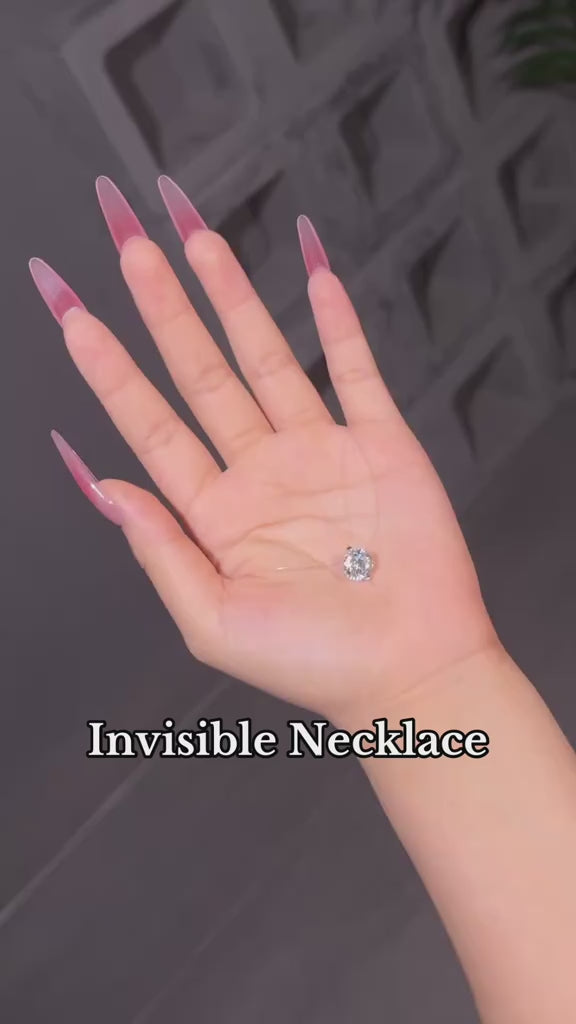 Collana Trasparente con Effetto Invisibile - Moissanite video