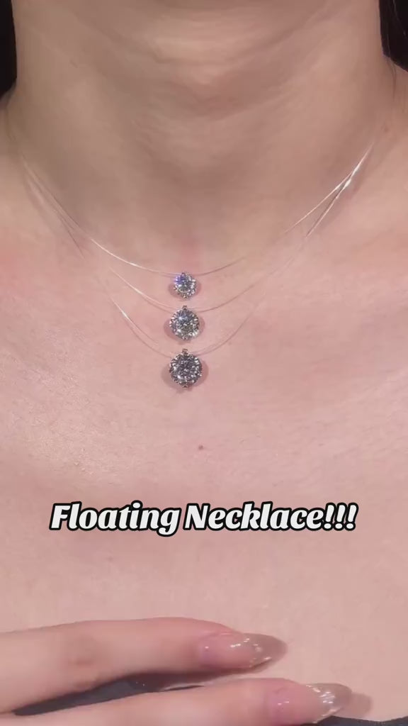 Collana Trasparente con Effetto Invisibile - Moissanite video