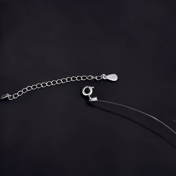 Collana Trasparente con Effetto Invisibile - Moissanite